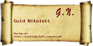 Guld Nikolett névjegykártya