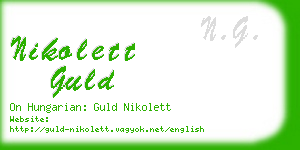 nikolett guld business card